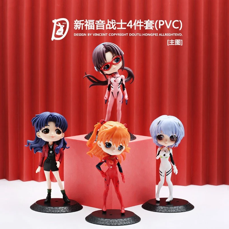 Anime EVANGELION Figure Ayanami Rei Asuka Langley Soryu EVA Cute Standing Figure Toy PVC Tabletop Gift Collection Decoration