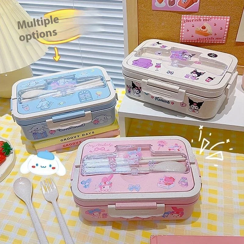 

Miniso Sanrio Lunch Box Cinnamoroll My Melody Student Compartmented Environmentally Friendly Lunch Box Tableware