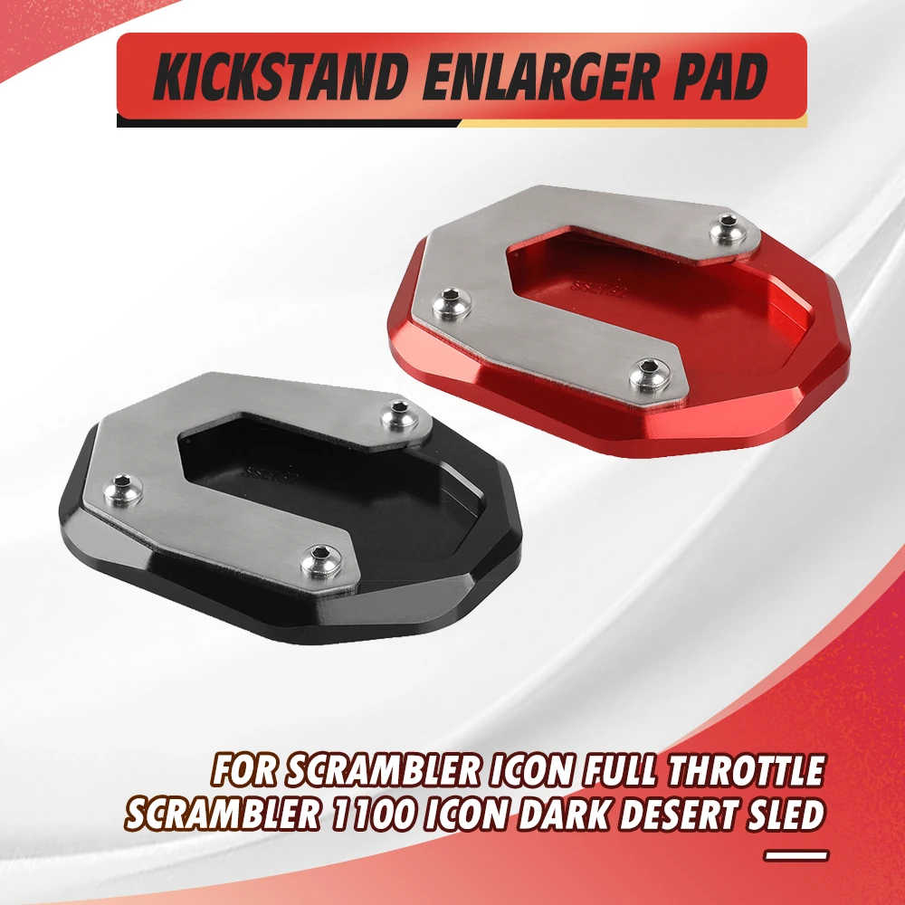 

For Ducati SCRAMBLER Icon Full Throttle Scrambler 1100 Icon Dark Desert Sled Kickstand Extension Foot Side Stand Pad Plate Stand