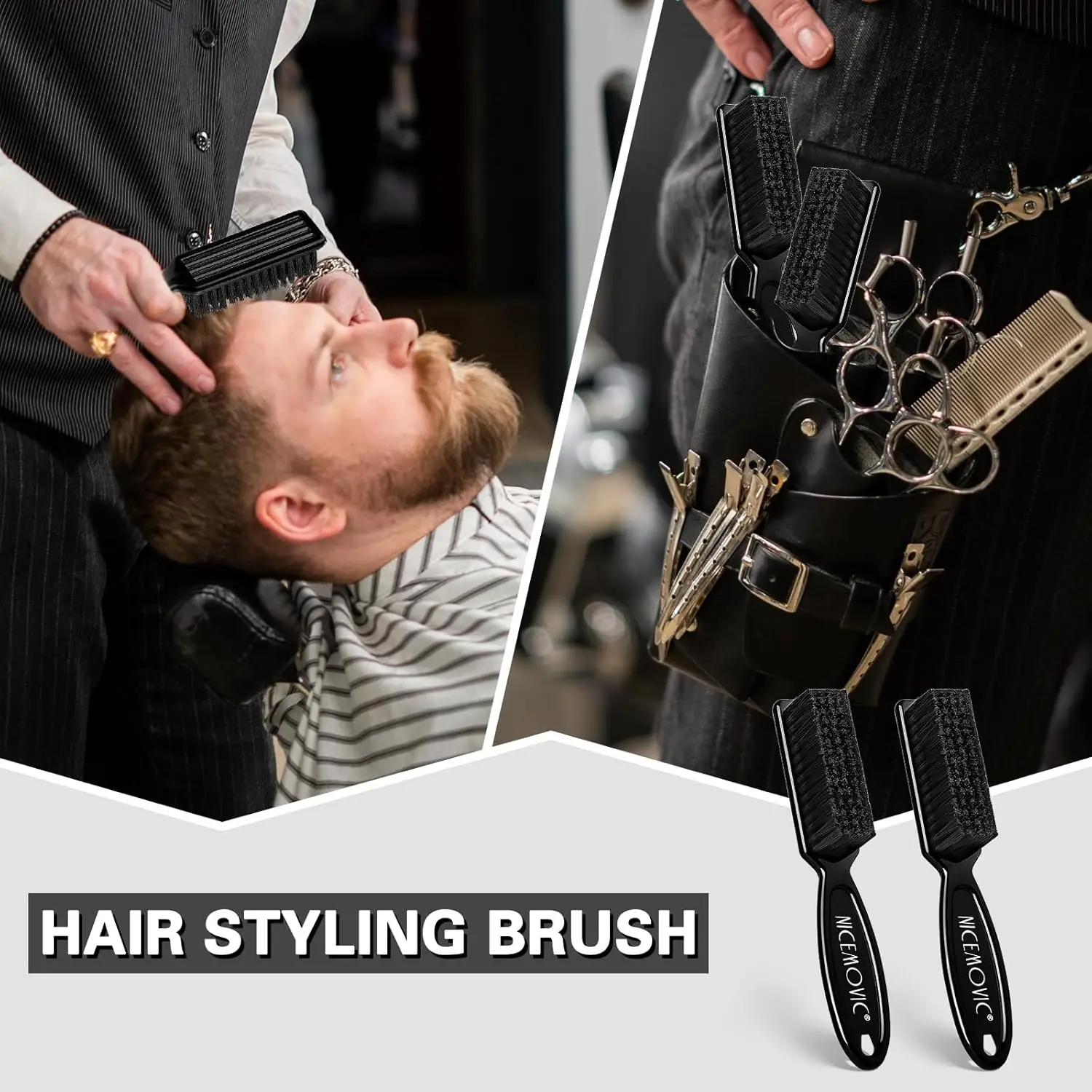 10-pack nylon borstelborstels met plastic handvat, multifunctioneel voor haargereedschap, keuken, schoenen