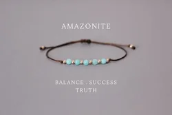 Amazonite birthday gift for best friend cute crystal bracelet