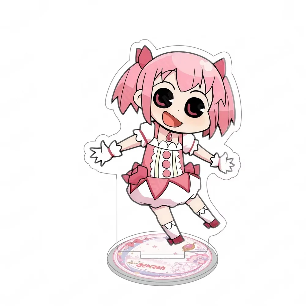 Anime Puella Magi Madoka Magica 10CM Acrylic Keychain Stand Model Figure Cosplay Plate Holder Topper Birthday Fans Gift