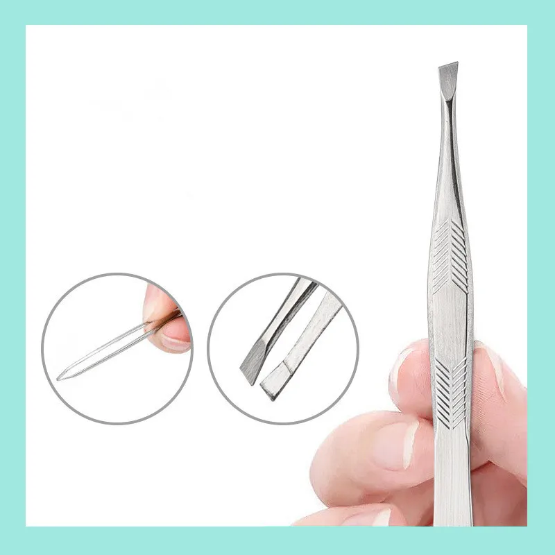 Hot Sale Women Eyebrow Tweezer Face Nose Hair Clip Tweezer Remover Stainless Steel Tweezers Shape Tool Eyebrow Tweezers 9cm