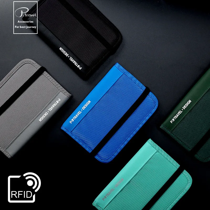 محفظة سفر RFID، حامل جواز السفر، منظم بطاقات الائتمان، حقيبة بسحاب، منظم مستندات مضاد للسرقة، ملحقات السفر