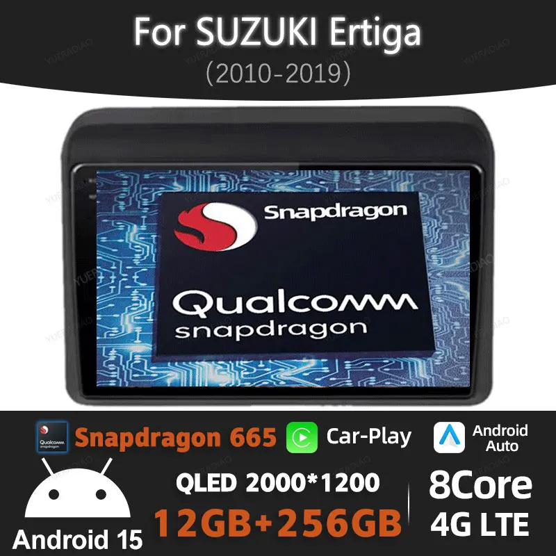 

Автомобильный радиоприемник Android 15 для SUZUKI Ertiga 2010 2011 2012 2013 2014-2019 Мультимедийный видеоплеер GPS NAVI Carplay Auto 4G WIFI DSP