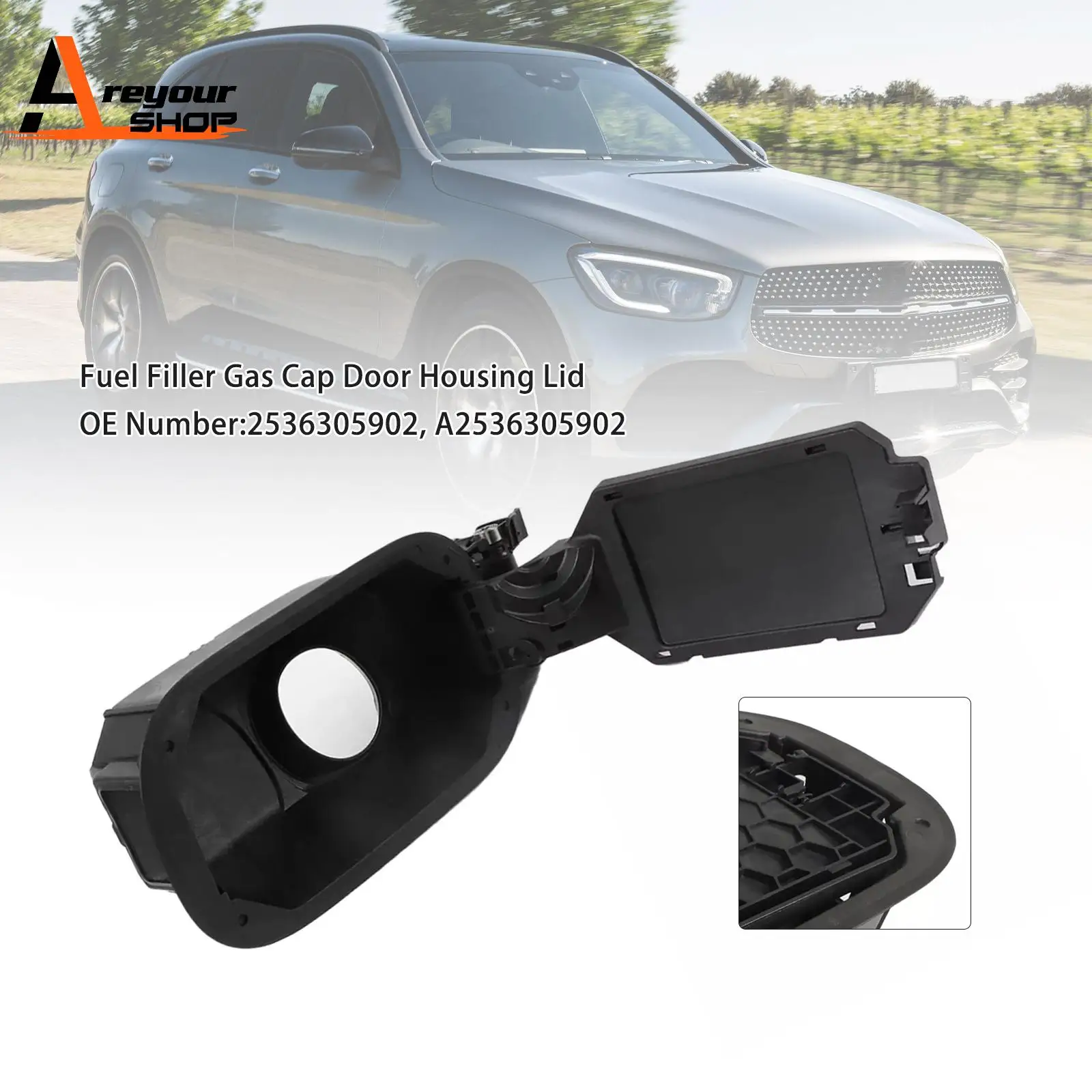 

Fuel Filler Gas Cap Door Housing Lid 2536305902 for Mercedes-Benz GLC300 GLC43