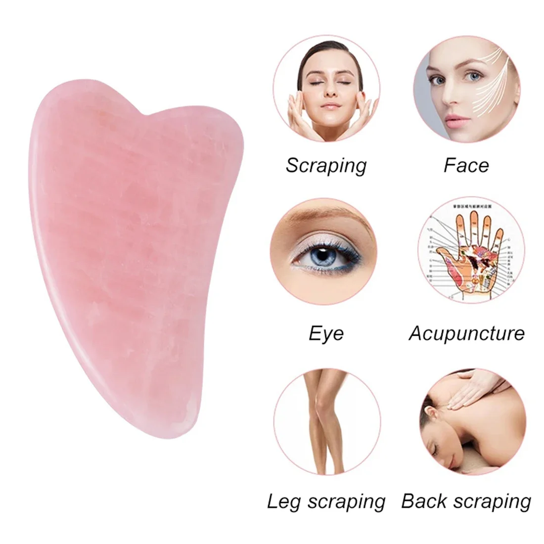 2Pcs/Set Resin Guasha Massage Roller Neck Face Massager Board Beauty Facial Skin Lifting Scraper Anti-Wrinkle Gua Sha Массажер