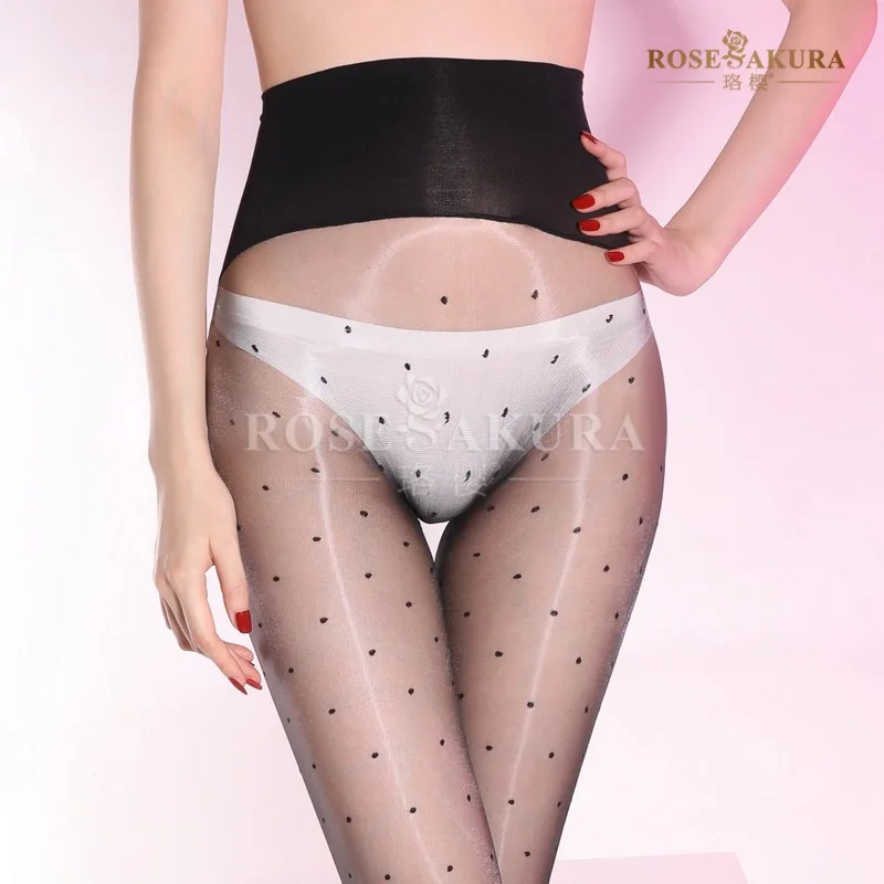 

Колготки женские бесшовные Luo Ying8487Aurora Dots, ультратонкие, с эффектом блеска, шелковистые, прозрачные, в горошек