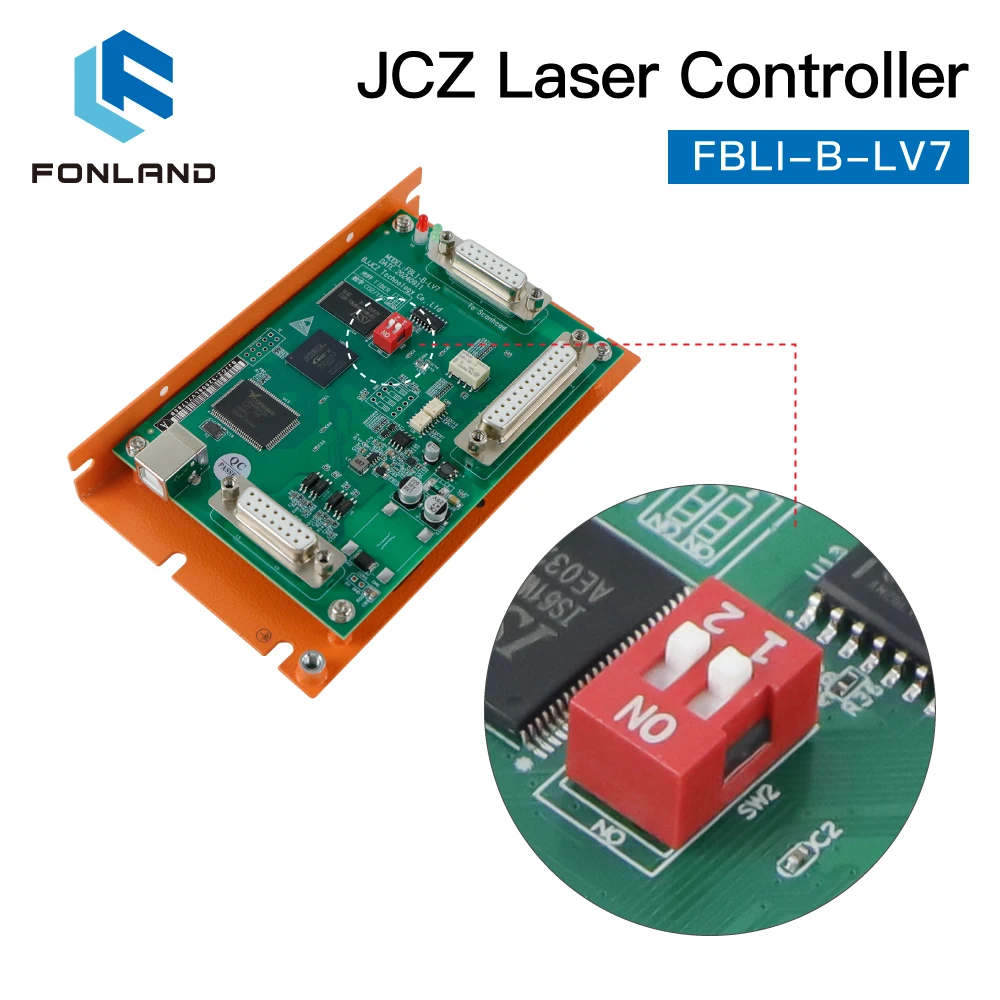 FONLAND BJJCZ Controller FBLI-B-LV7 Fiber CO2 UV Laser Card for Making Engraver Machine 1064nm 455nm Ezcad