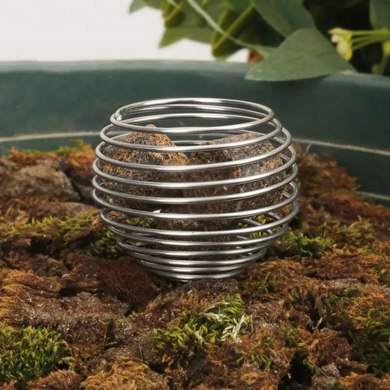 10Pcs Stainless Steel Automatic Fertilizer Box Column Shape Slow Release Plant Fertilizer Baskets Resisting Rust Planting Box
