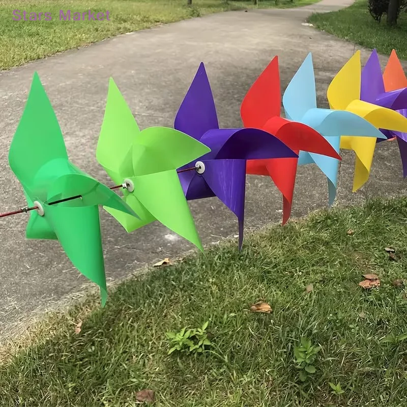 New 100Pcs Plastic Pinwheels Fiesta Flag Party Supply Hanging Windmill With 30 Metres Rope Home Garden Indoor Outside Decoration