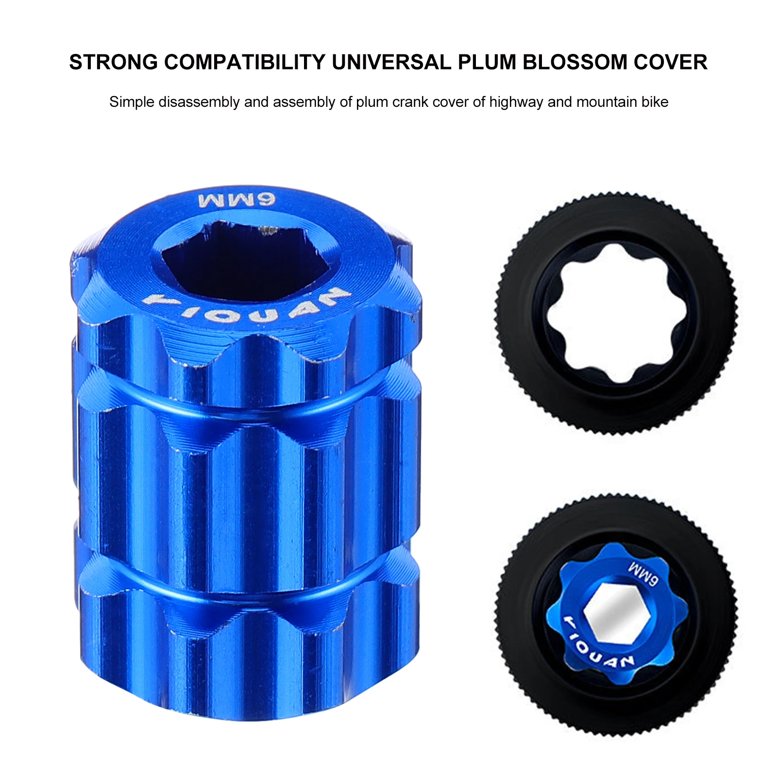 Bicycle Wrench Aluminum Alloy Hollow Bike Cover Remover Install Tool For Crank Caps Removal Crank Extractor Cycling