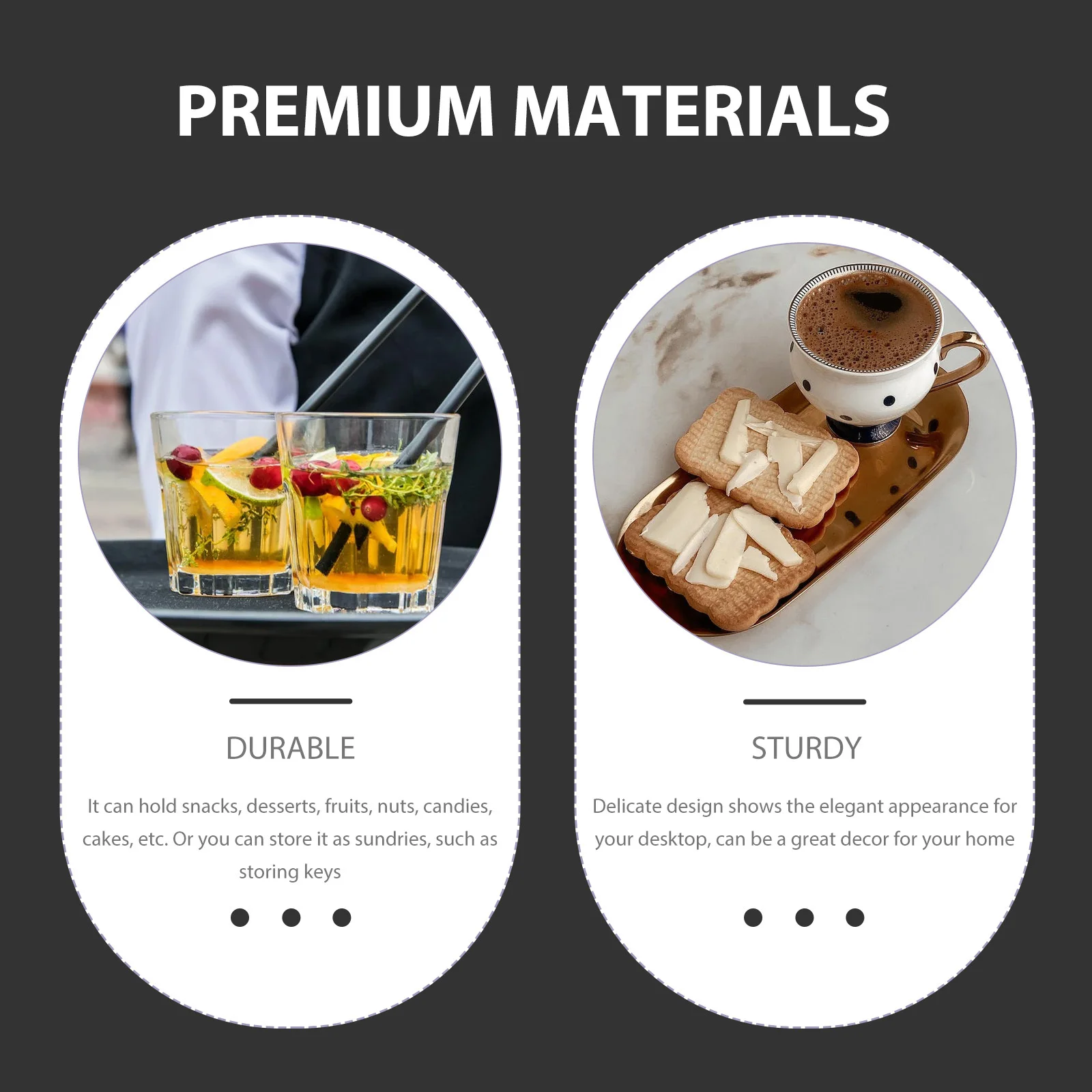 

Fruit Tray Metal Snack Serving Tray For Desserts Candies Nuts Storage Decorative Household Coffee Table Organizer