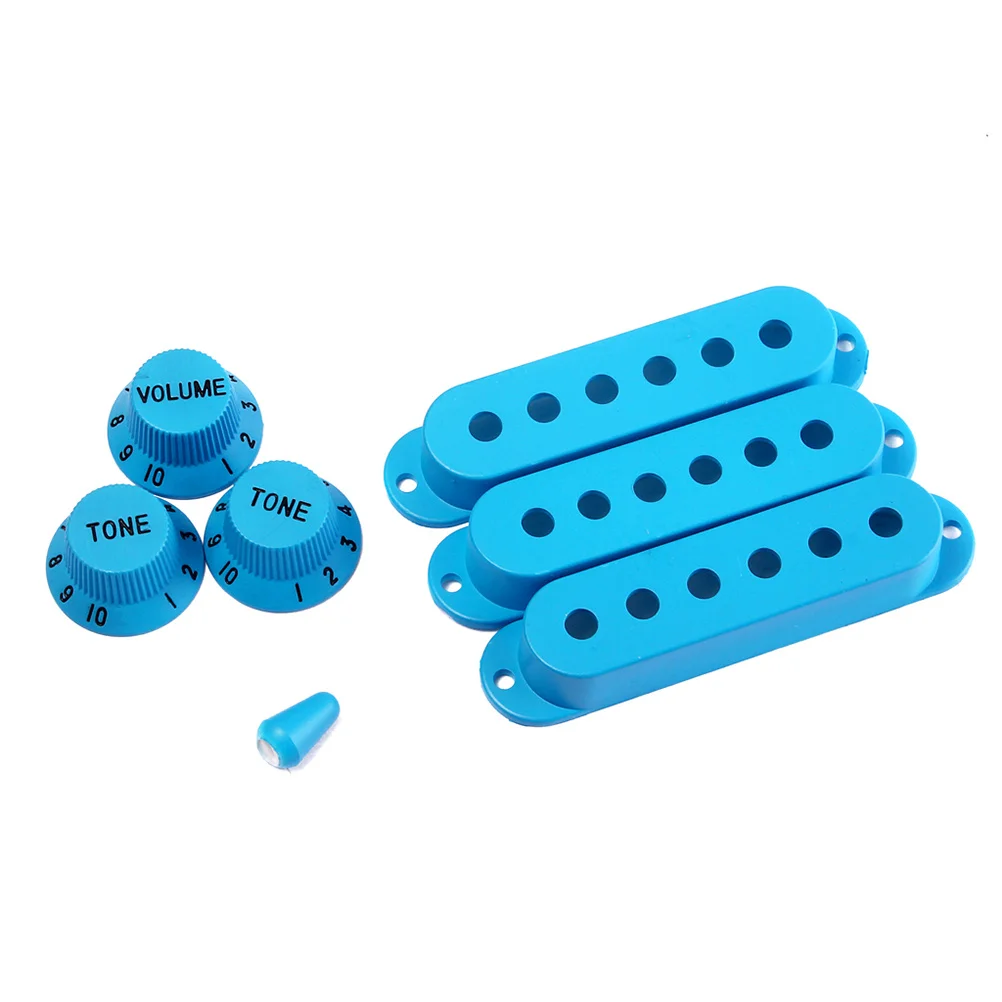 أغطية لاقط الجيتار مجموعة بديلة من البلاستيك باللون الأزرق الداكن لملحقات التحكم في مستوى صوت الجيتار الكهربائي