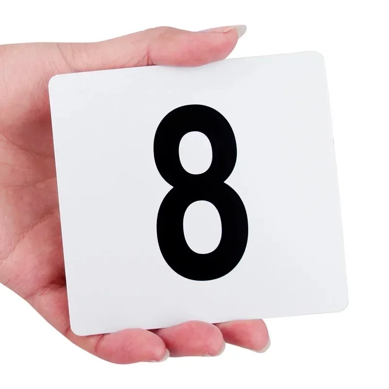 Plastic Table Marker Number Cards 1-100 Black On White Table Numbers Wedding Restaurant Bar For Banquets Or Poker Tables