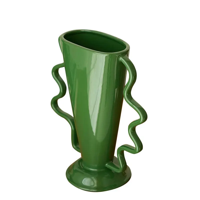 

Modern minimalist wave resin vase living room decoration model room electric video cabinet entrance desktop ornament