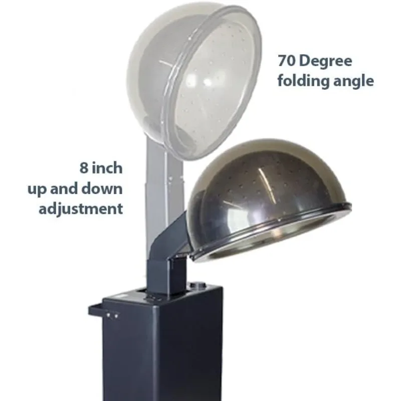 Hooded Conditioning Hair Dryer 1150W with Stand, 60-Minute Timer,Temperature Adjustable,Angle & Height Adjustable Downdraft Hood