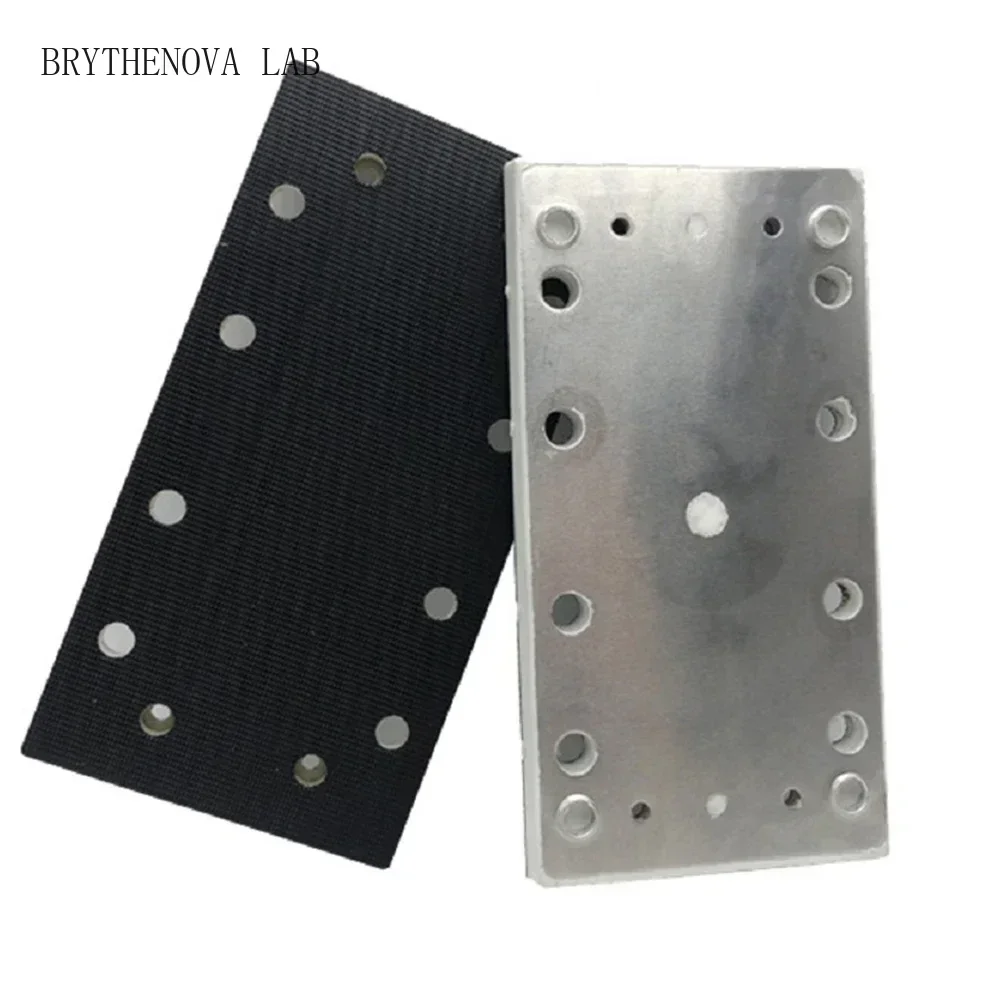 178*93mm 12 Holes Square Backing Pad Hook & Loop Sanding Pads for RS300 Eq-plus/lrs 93 Power Sander Polisher Tools