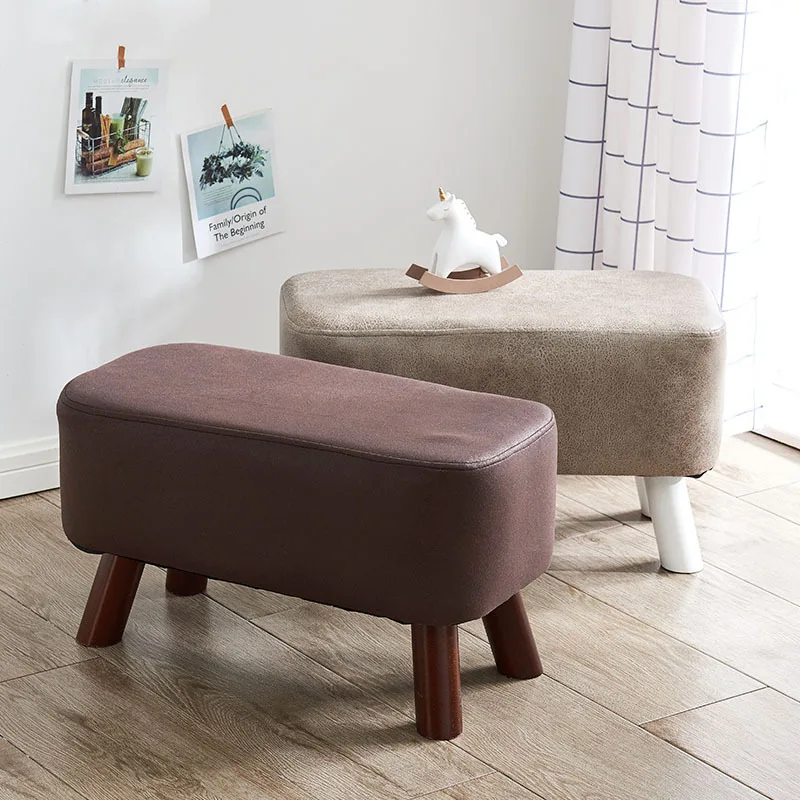 

Jiayi smallstool, household squarestool, coffee table, lowstool, creative fabric sofastool, solid wood shoe changinstool