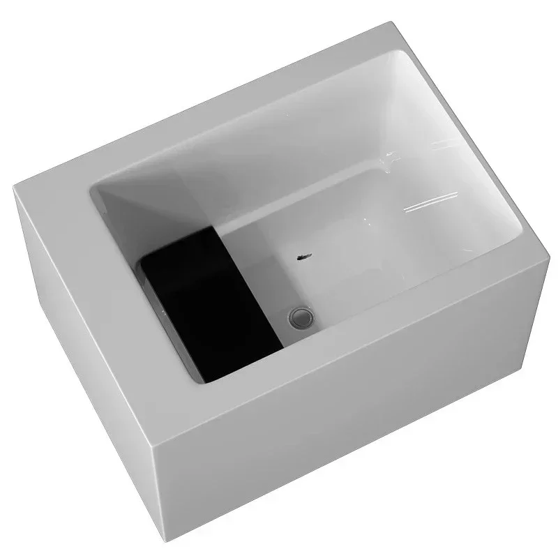A Acrylic household corner cutting size custom widened square fit wall deep soaking tub