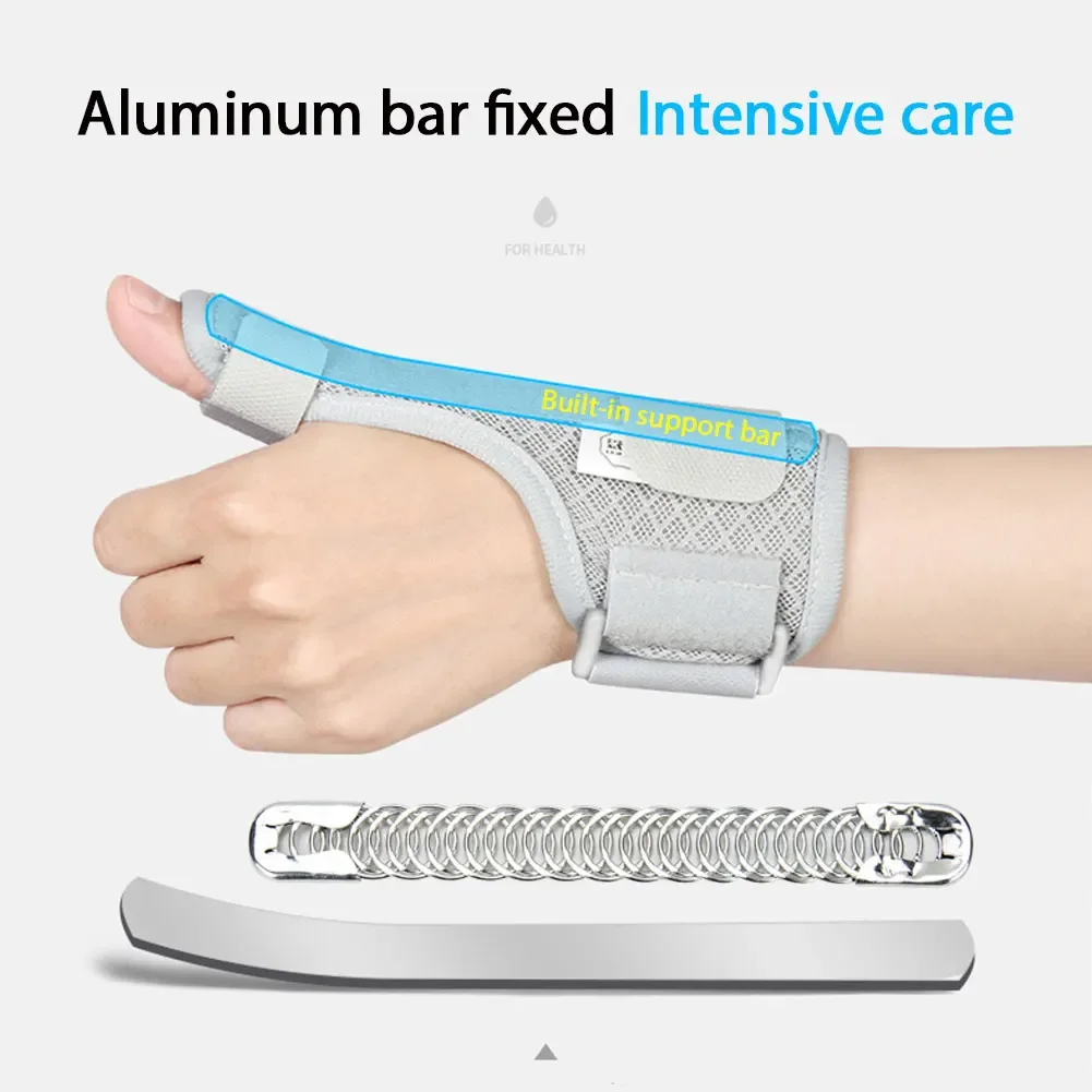 Férula médica ajustable para el pulgar, muñequera para tendinitis, artritis, alivio del dolor, soporte fijo, almohadillas correctoras, 1 unidad