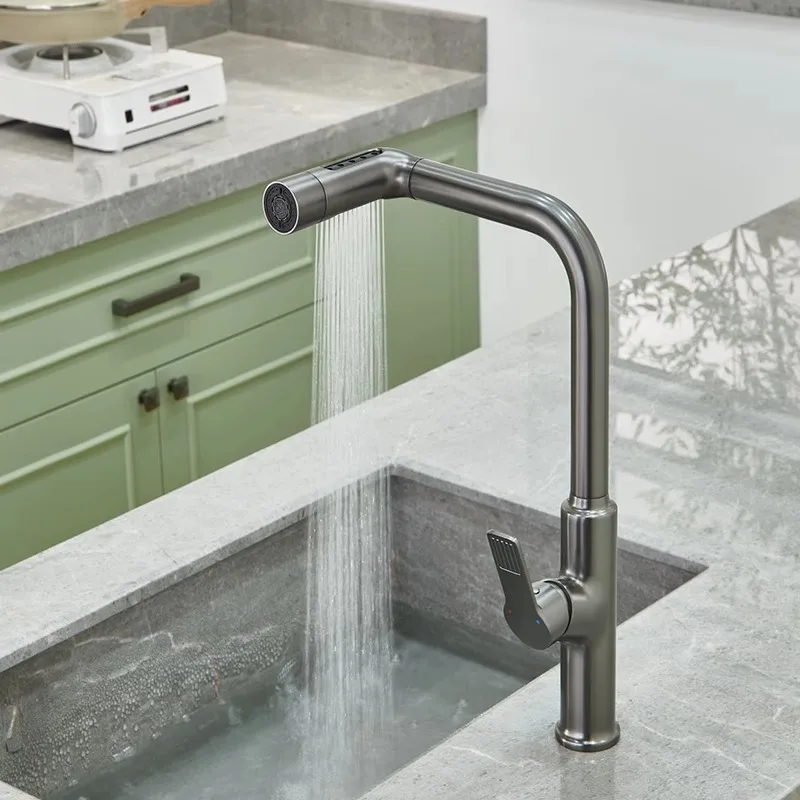 Factory Direct 2026 Top RatedGerman Kitchen Faucet Pull-out Vegetable Basin Hot and Cold Dishwasher Basin Sink Balcony Rotating