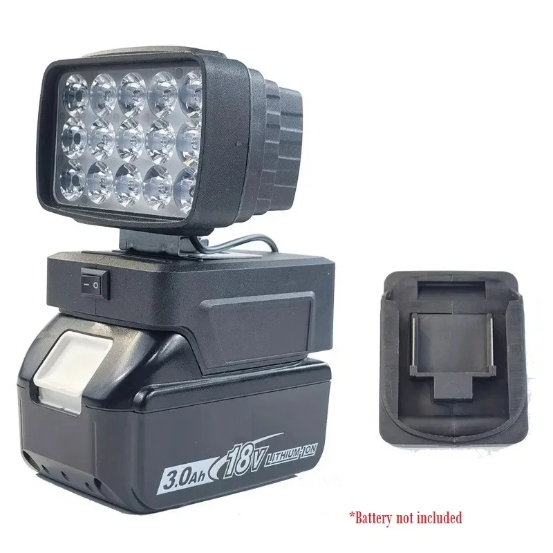 Luz LED de trabajo de 8W para Makita BL1430 BL1830, batería de litio, iluminación exterior, Lámpara de trabajo, iluminación de Camping