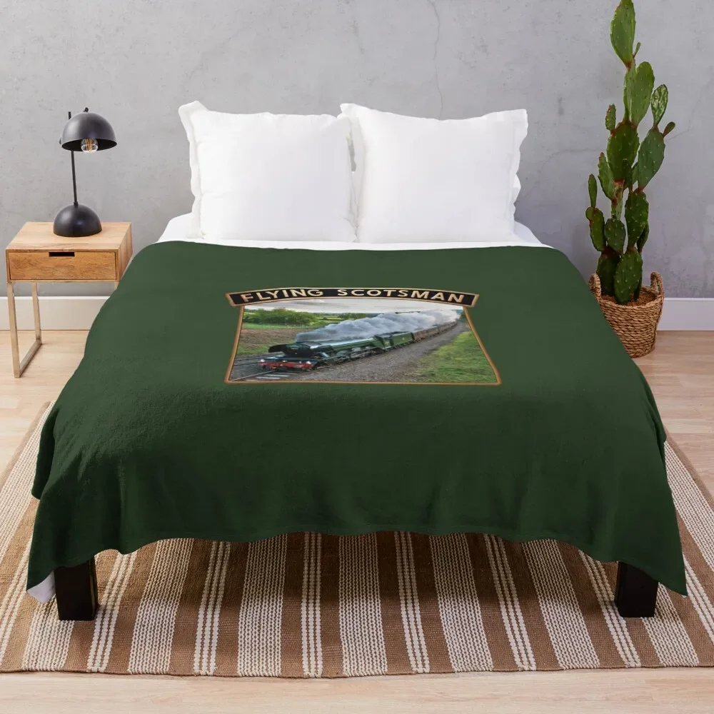 Flying Scotsman and Nameplate Throw Blanket Plaid on the sofa Luxury Throw Loose wednesday Blankets