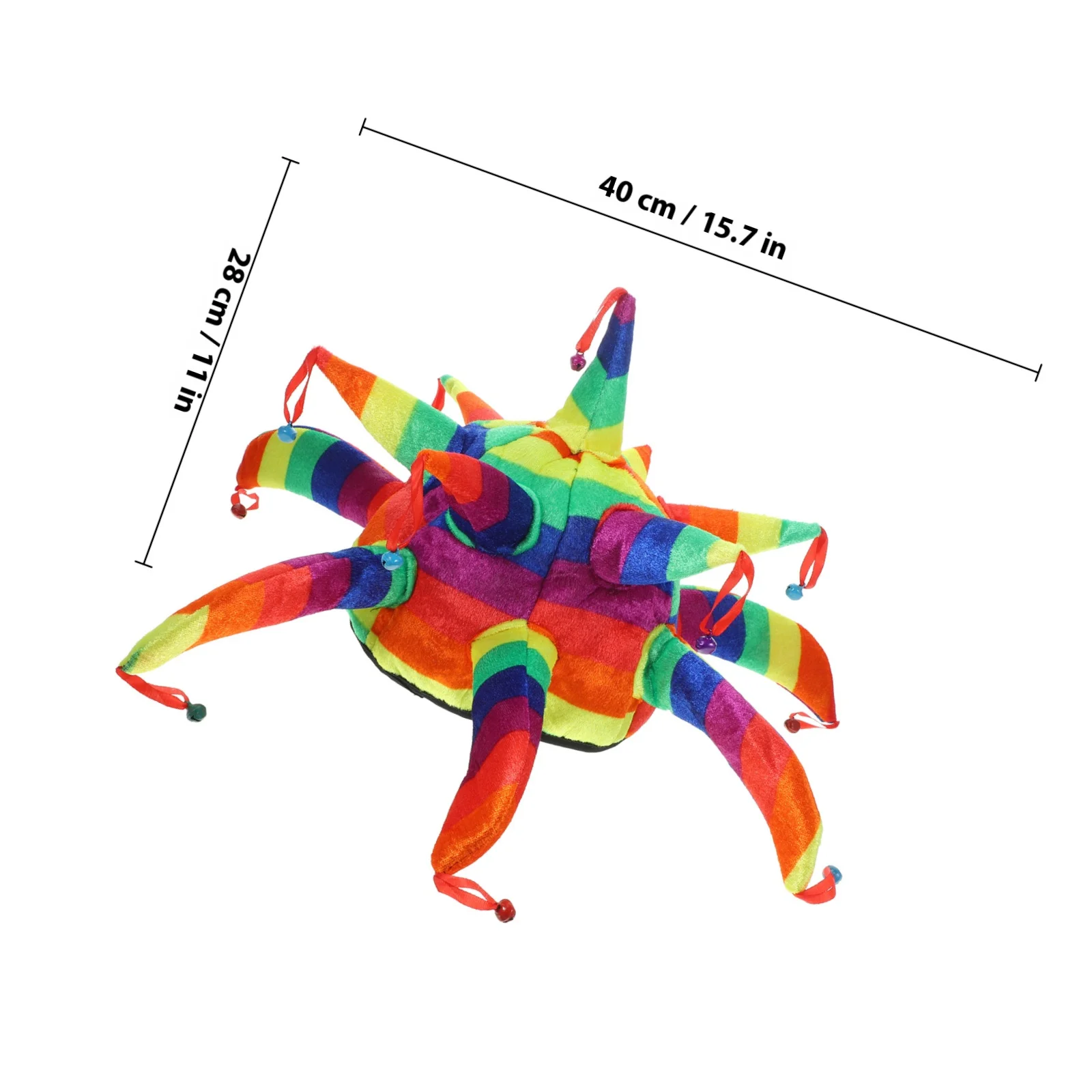 قبعة المهرج متعددة الألوان الناعمة التأثيرية أغطية الرأس لحفلات الهالوين كرنفال زي إكسسوار ديكور السيرك ماردي غرا