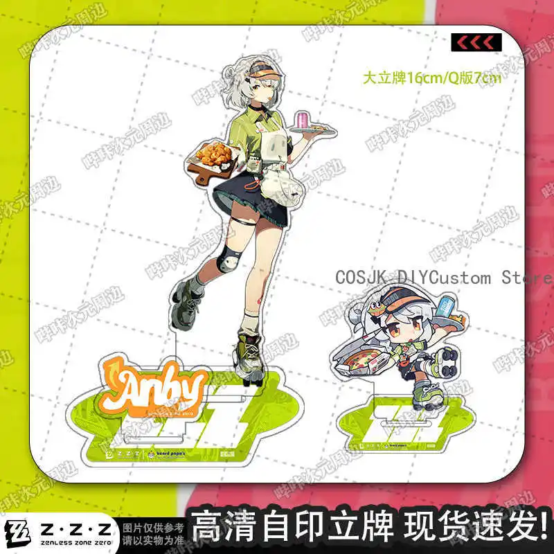 Anime Zenless Zone Zero Soldier 0 - Anby Burnice Whita figura acrílica con soporte modelo de exhibición placa Cosplay juego decoración de escritorio regalo