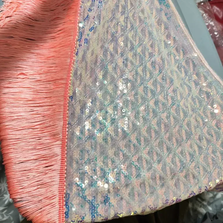 Costume da danza del ventre da donna Sciarpa triangolare con nappa con paillettes Sciarpa in vita per pratica di danza orientale per adulti Bambini anziani