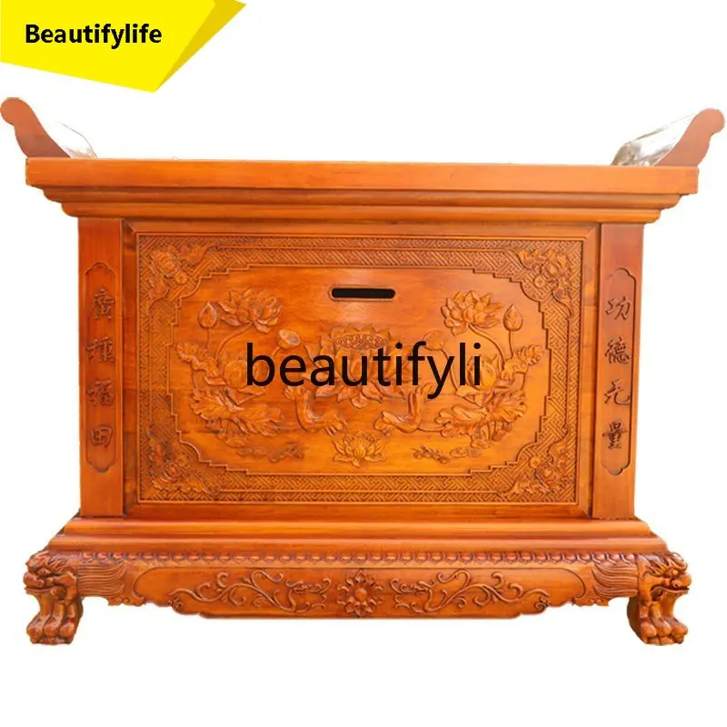 

6239 Solid Wood Merit Box Rosewood Pineapple Grid Donation New Model Wealth-Attracting Anti-Theft Lockable Donation Box