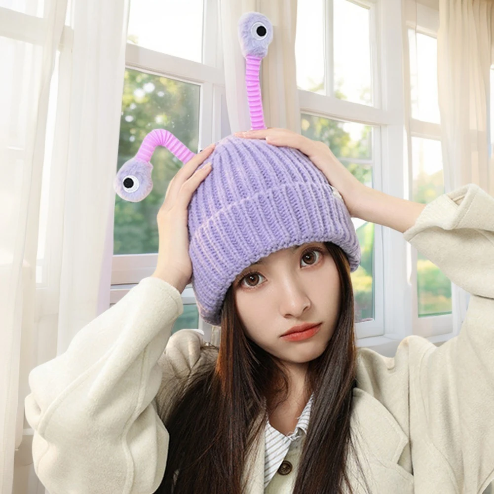 Novelty Beanie Hats Kids Beanie Hat Lighting Funny Knit Hat With Tentacles Funny Knit Hat Comfortable Soft Winter Headwear