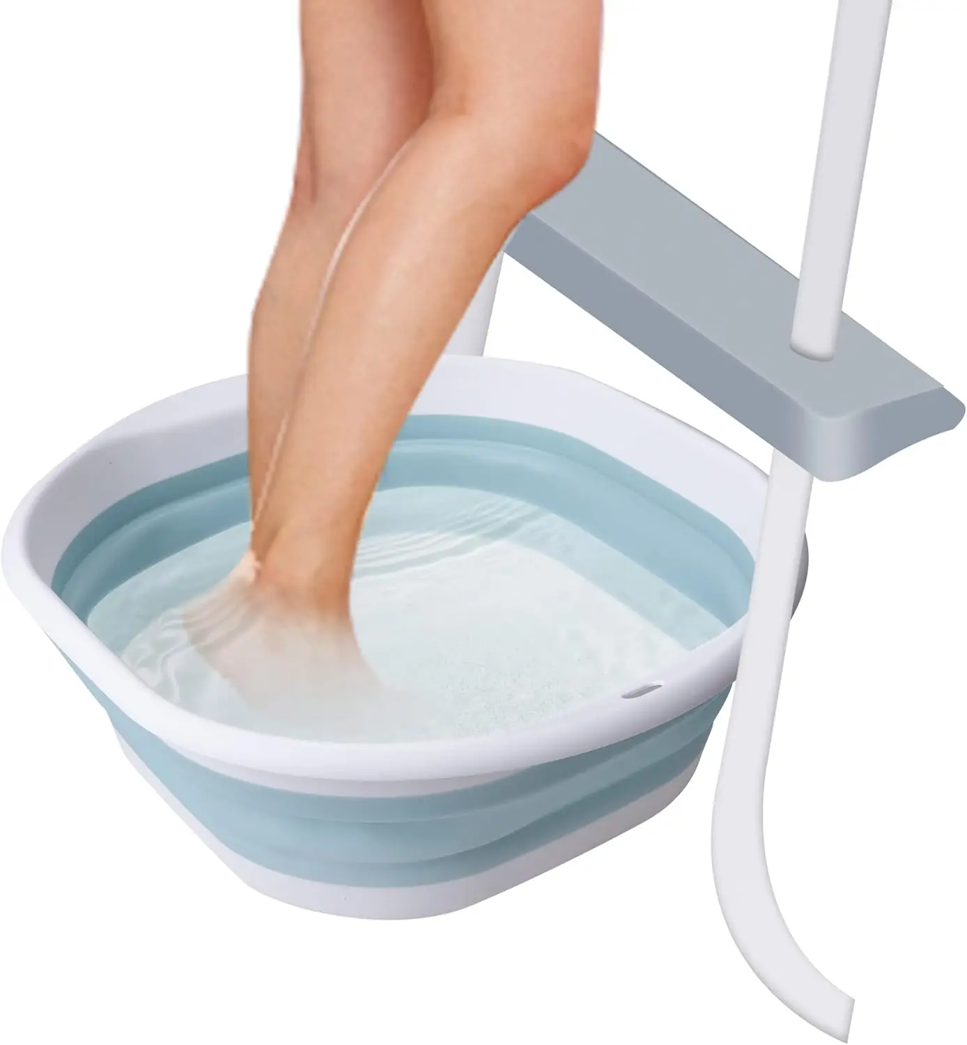 

Collapsible Pool Foot Bath – Portable Foot Wash Basin for Above Ground Pool Accessories