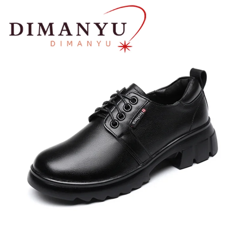 

DIMANYU Lefu Shoes Women's Genuine Leather 2024 New Lace up Women's Shoes British Large Size Women's Single Shoes