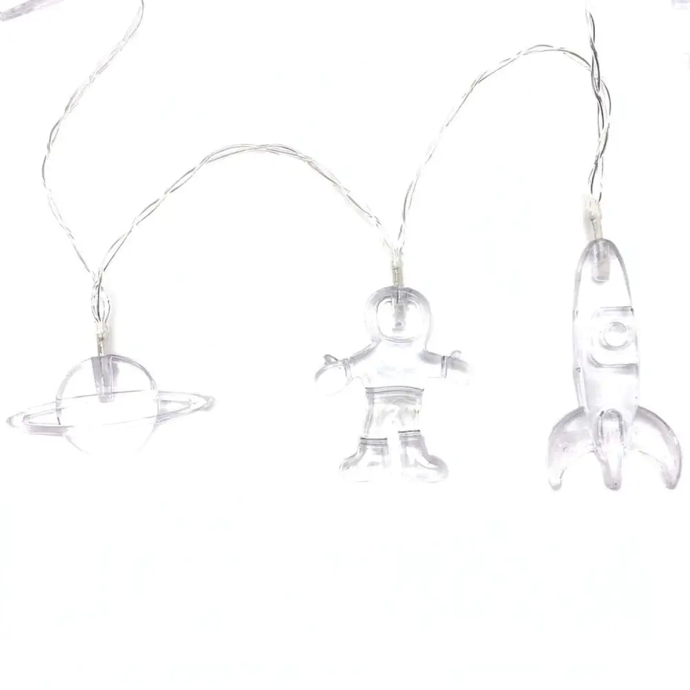 Outer Space Exploration Astronaut Led String Lights Festive Decorative Lamps For Kids Room Wedding Holiday Lighting