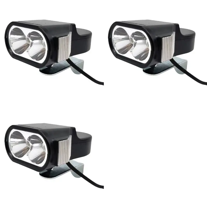 

【SPECIAL】3X 36V 48V 60V E-Bike LED Headlight High-Intensity Bicycle Front Lamp Waterproof Flashlight For Night Riding Safety