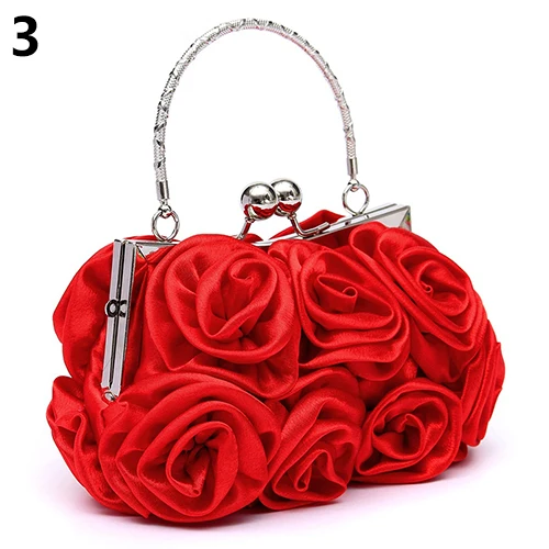 2023 Handbag Women\'s Tote Bag Rose Flower Pattern Clutch Bags for Women Evening Party Bridal Handbag Bolsa Feminina Bolso Mujer