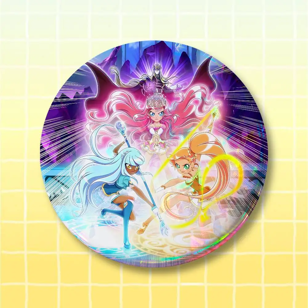 L-Lolirock Iris Talia Auriana Pin Laser Badge Decoration Gifts Merch Party Supplies Button for Accessories Art DIY Crafts Decor
