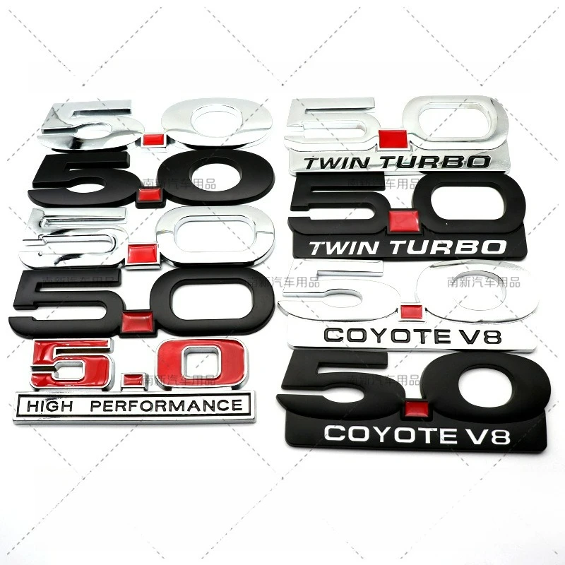 

High-quality Modification 3D Metal Alloy Car Sticker 5.0 COYOTE V8 High Performance Scratch Cover DIY Decoration Car Accessories