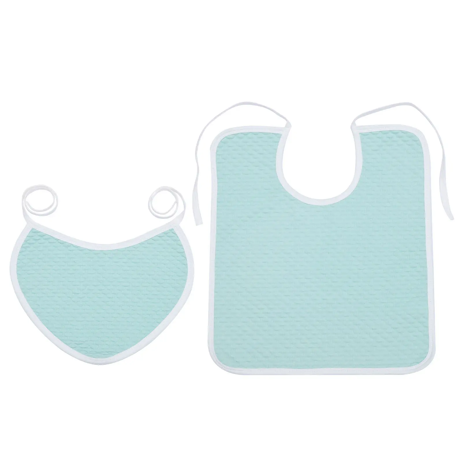 

2 шт. Мягкие и эластичные нагрудники для пожилых людей из чесаного хлопка и полиэстера с ТПУ-покрытием, водонепроницаемые, маслоотталкивающие, портативные нагрудники для кормления пожилых людей во время еды