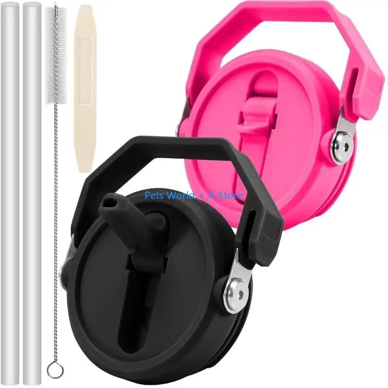 

37 МБ, простая установка, герметичная соломенная крышка с откидной верхней крышкой и ручкой для дорожной кружки на 40 унций