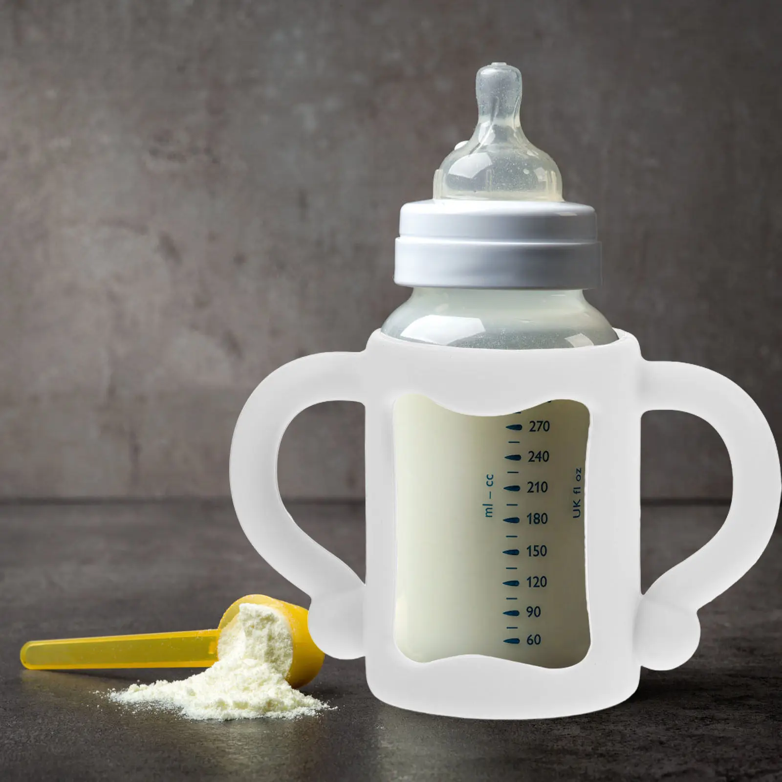 2Pcs Silicone Baby Bottle Handle Universal Milk Bottle Grip for Infant Toddler Feeding Comfortable Safe Easy Install Detachable