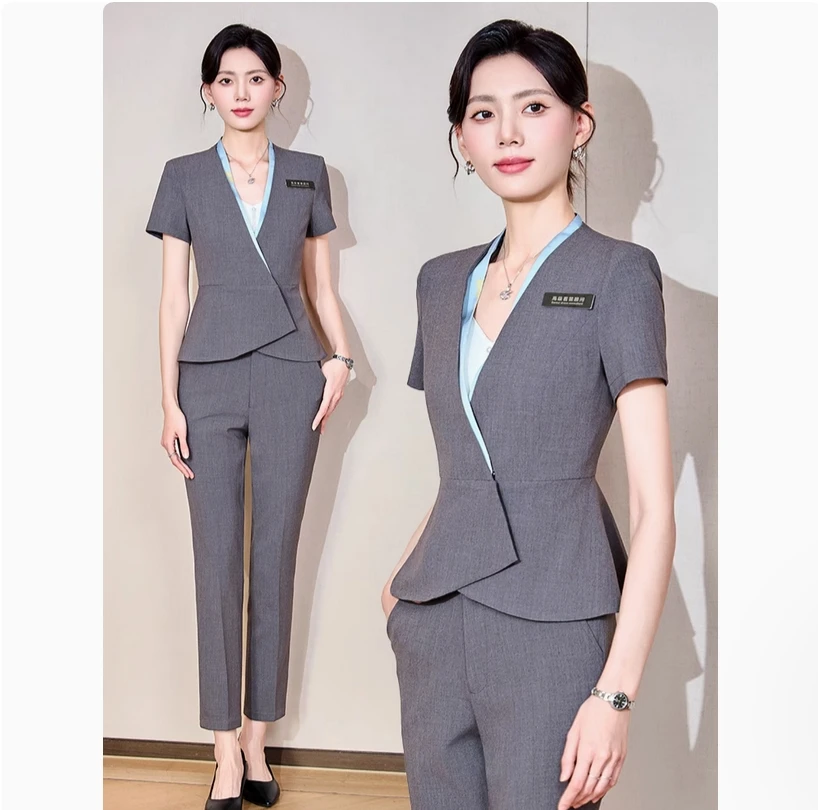 

Комплект костюмов, женская профессиональная одежда, ювелирный магазин, рабочая одежда, салон красоты, высококачественная одежда для приема на стойке регистрации.