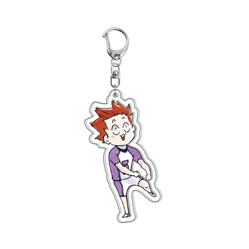 Creative Haikyuu!!   Cartoon Hinata  Keychain Cute Acrylic Pendant Fashion Backpack Bag Hanging Decoration Jewelry Gifts 6CM