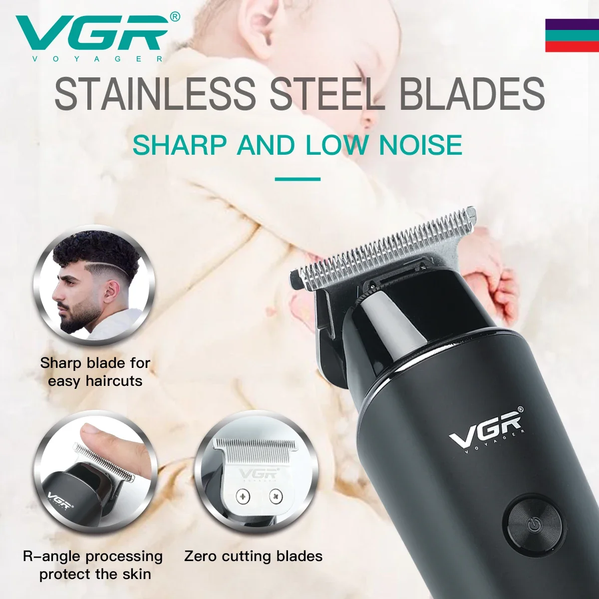 VGR Hair Cutting Electric Hair Clipper Beard Hair Trimmer Haircut Machine Professional Cordless Barber Trimmer for Men V-937