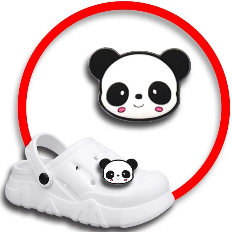 Paquete de alfileres para Crocs Charms, accesorios para zapatos, decoración de Panda, Jeans, sandalias, hebilla, favores para niños, insignias para hombres, niños y niñas, regalo