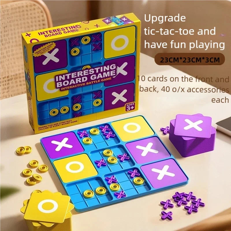 A Nine-Square Xo Tic-Tac-Toe Board Game Suitable for Both Boys and Girls, an Early Education Tabletop Game That Trains Logical Thinking, a Children's Educational Toy, Perfect for Christmas, Chinese New Year, New Year's Day, Birthdays, and Suitable for Boys and Girls