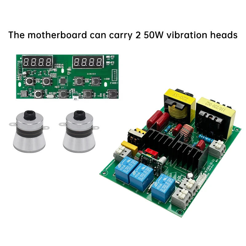 FanYingSonic 100W 40KHz Digital Driver Circuit Board Display Temperature Time For PCB Ultrasonic Cleaner Generator