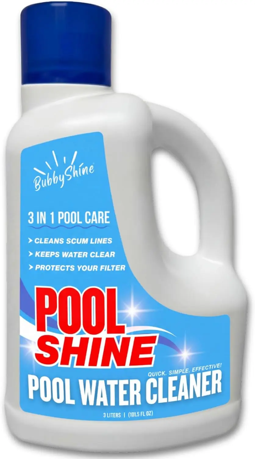 

Средство для очистки и осветления воды в бассейне 3-в-1: ферментный очиститель, осветлитель воды, средство для удаления налета, средство для ухода за фильтром - 3 литра